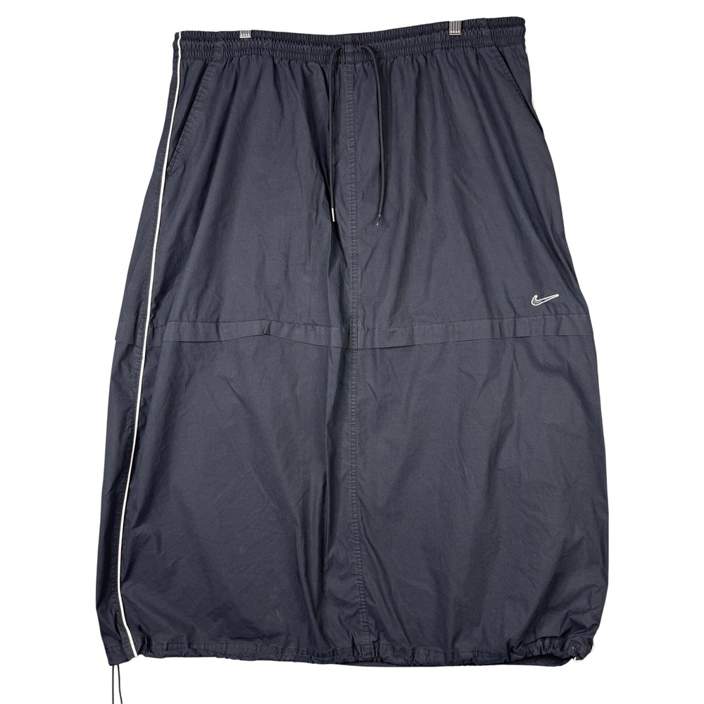 Nike Sportswear Woven Maxi Skirt Black XXL Side Stripe Bungee Hem